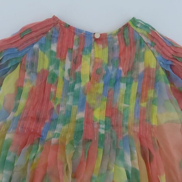 Stella McCartney Kids Girls 3T 3 Years All Silk Watercolor Floral Flower Dress - Picture 7 of 15